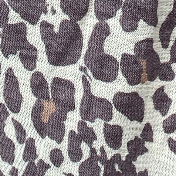 Nation LTD Melanie Smocked Peasant Tee Antique Leopard Animal Print Sz S - Picture 11 of 16